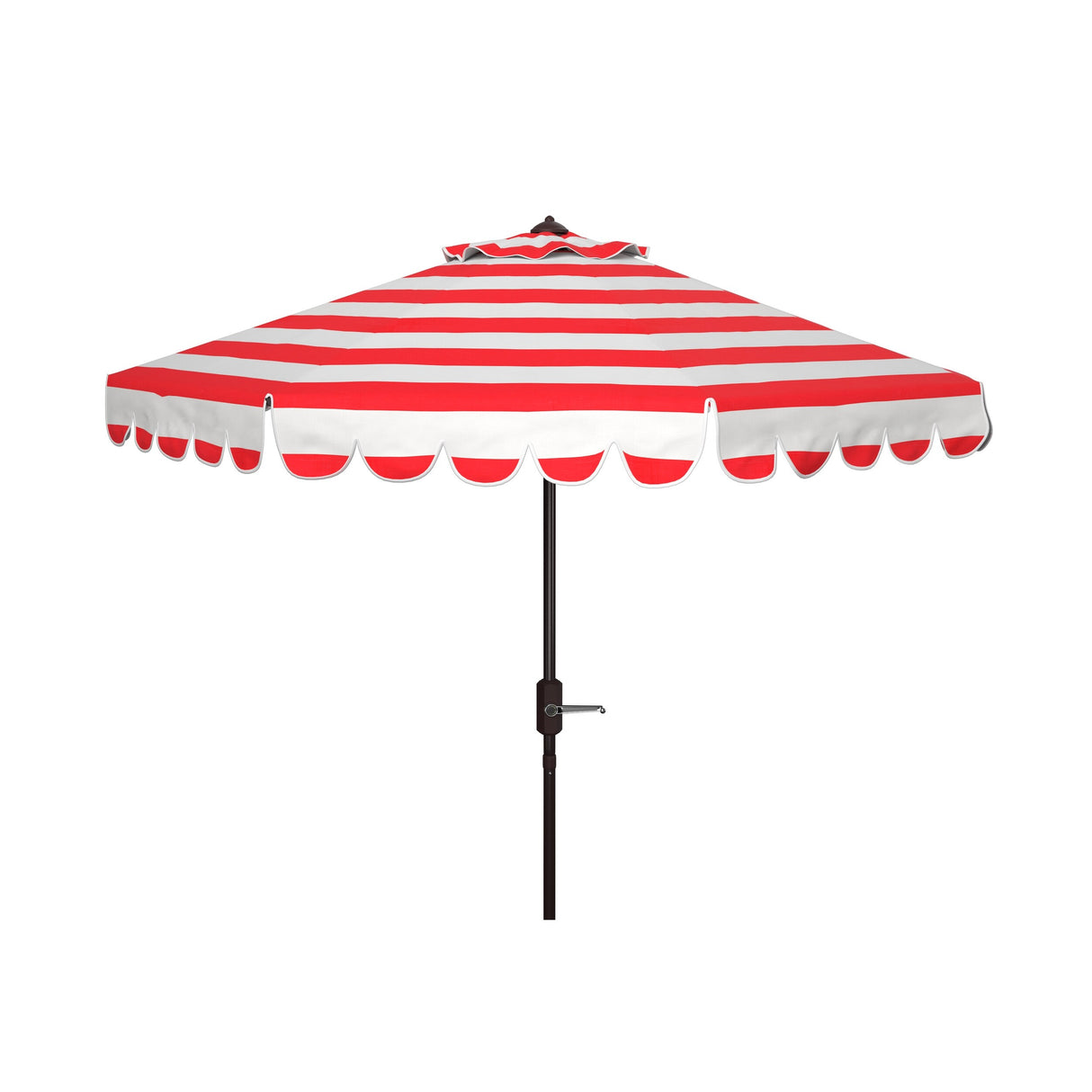 SAFAVIEH Nargiz Single Scallop Striped 9 Ft Crank Umbrella