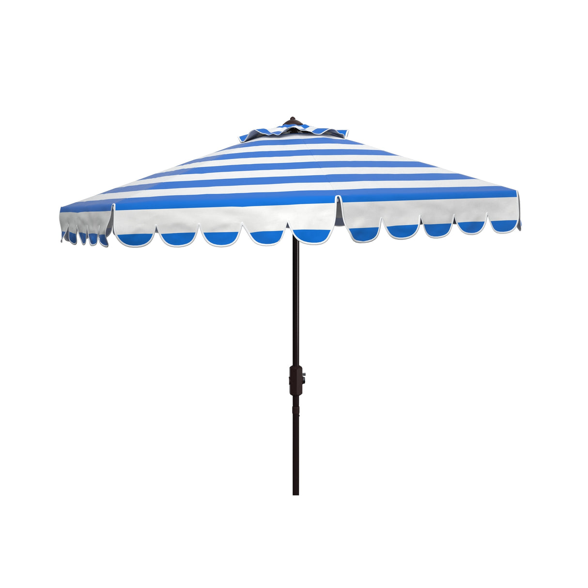 SAFAVIEH Nargiz Single Scallop Striped 9 Ft Crank Umbrella