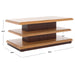 SAFAVIEH Natali 2-Shelf Coffee Table - 42" L x 23" D x 18" H - 42Wx23Dx18H