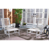 SAFAVIEH Natividad Outdoor Solid Wood Chaise Lounge Chair & Stool Set of 2 (Includes End Table) - 26W x 33D x 35H