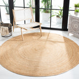 SAFAVIEH Natural Damla Fiber Farmhouse Round Area Rug