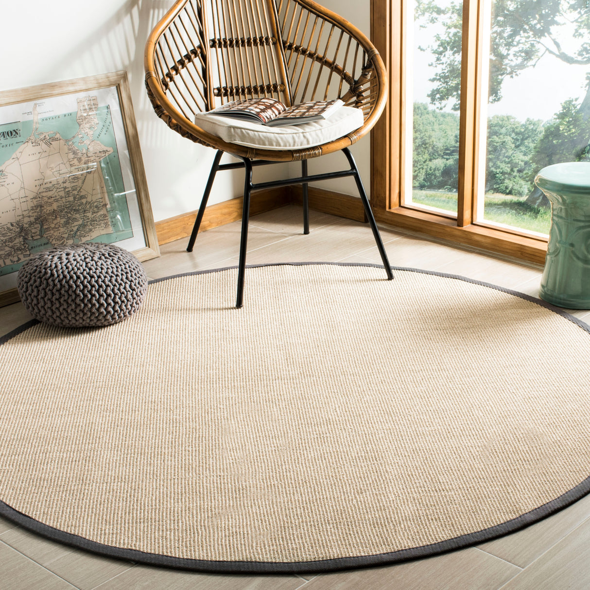 SAFAVIEH Natural Fiber Alleen Casual Border Sisal Rug