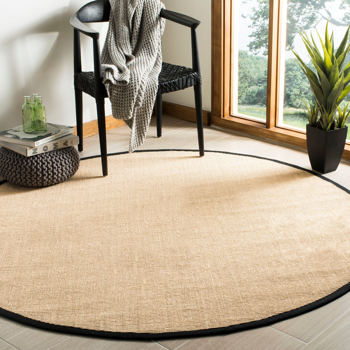 SAFAVIEH Natural Fiber Alleen Casual Border Sisal Rug