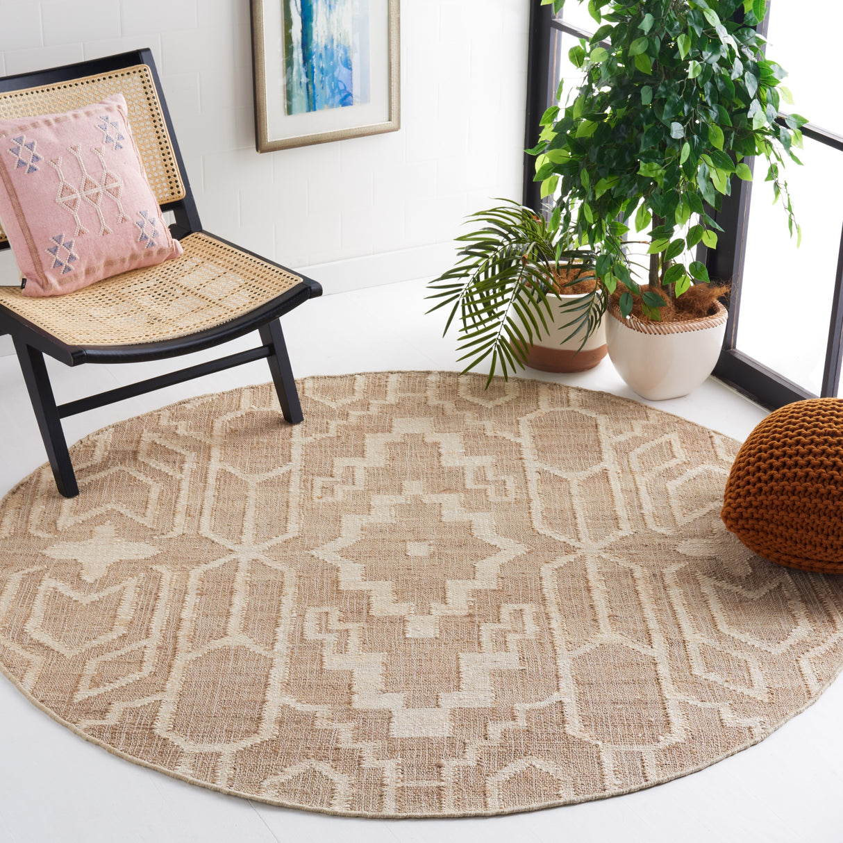 SAFAVIEH Natural Fiber Erla Boho Jute Rug