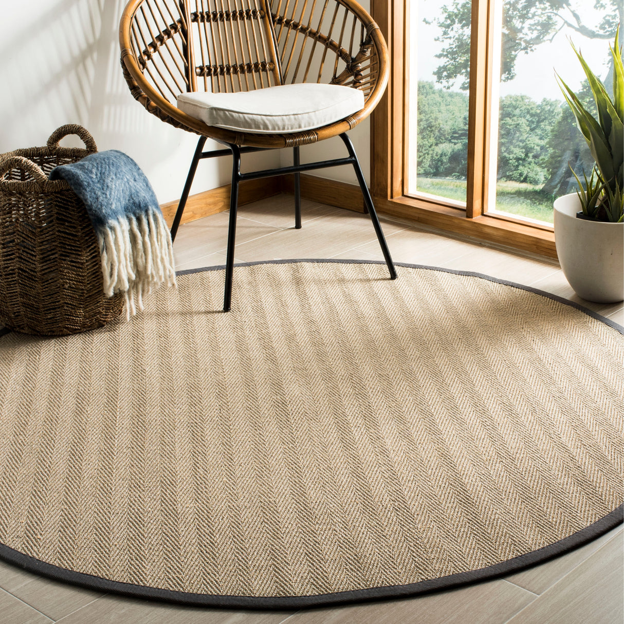 SAFAVIEH Natural Fiber Hasel Sisal Rug