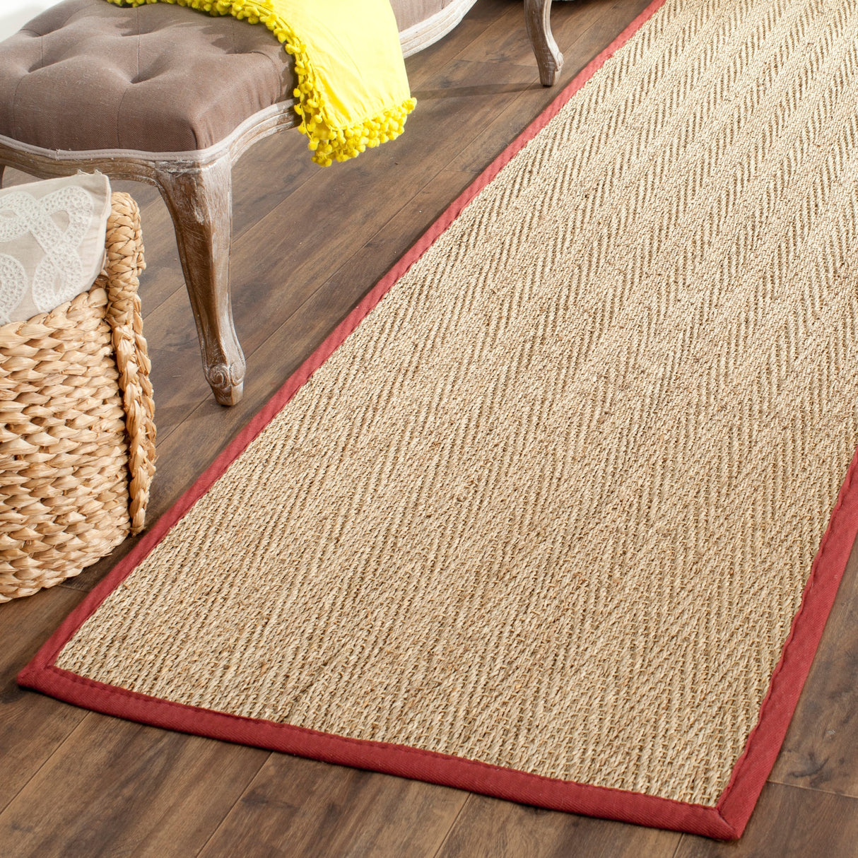 SAFAVIEH Natural Fiber Trilby Herringbone Seagrass Rug