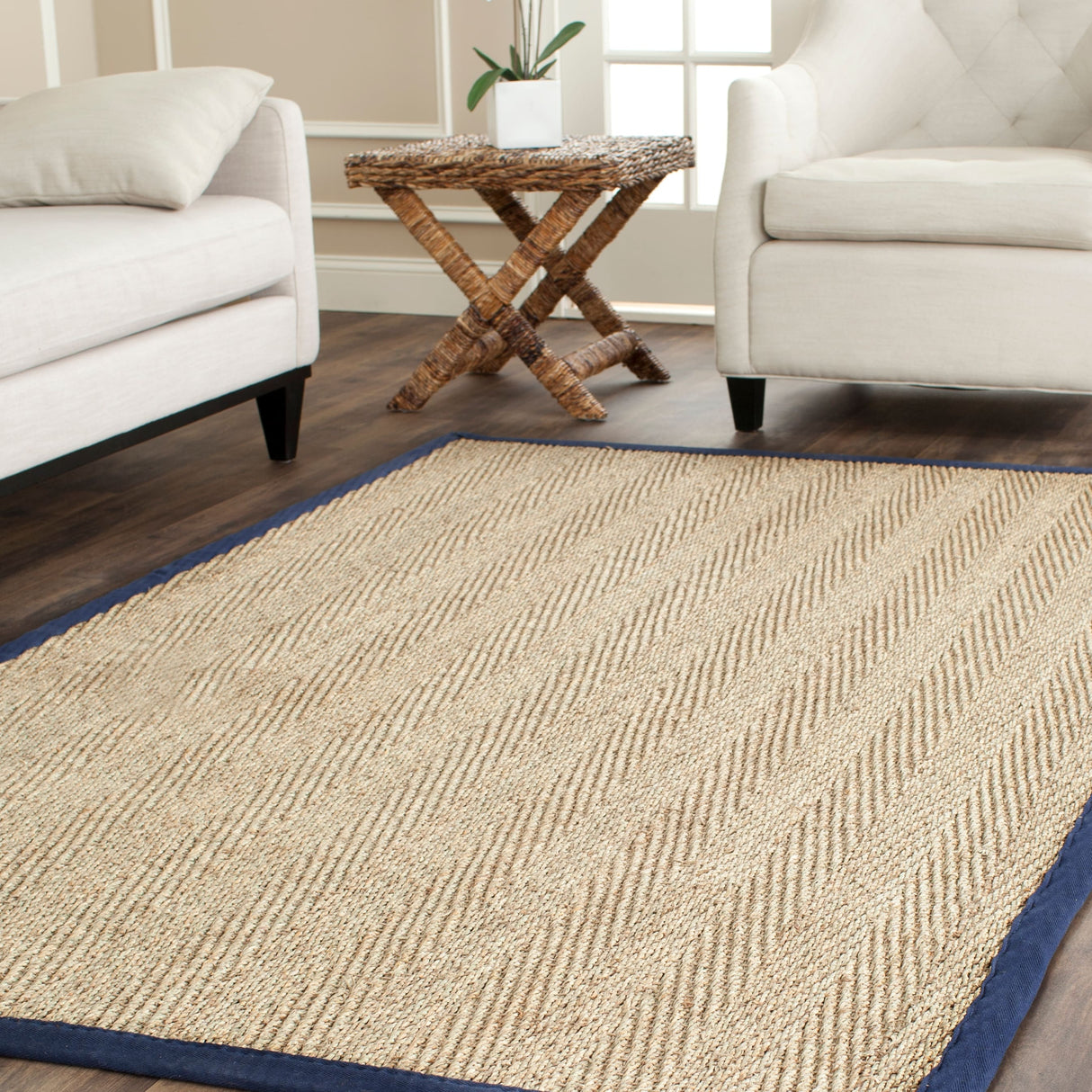 SAFAVIEH Natural Fiber Trilby Herringbone Seagrass Rug