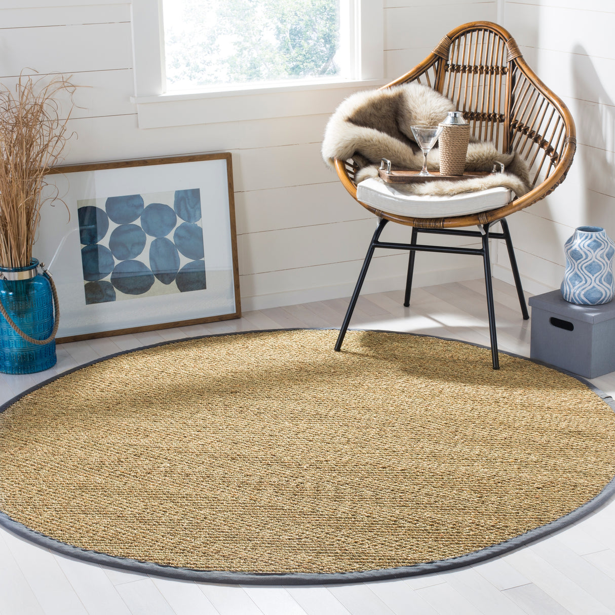 SAFAVIEH Natural Fiber Trilby Herringbone Seagrass Rug