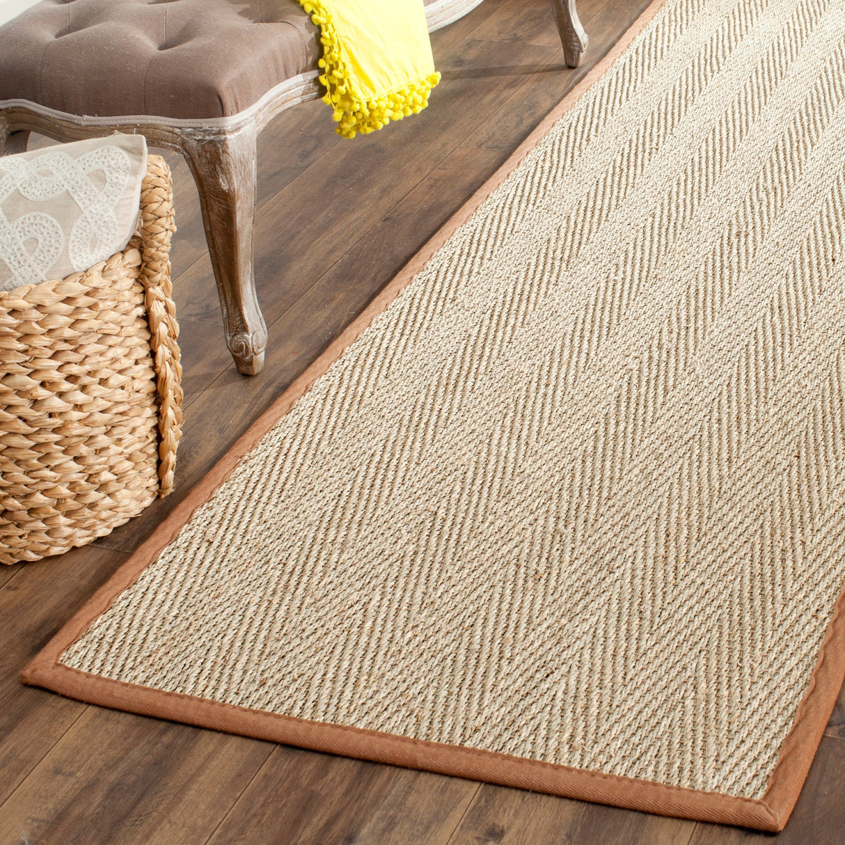 SAFAVIEH Natural Fiber Trilby Herringbone Seagrass Rug