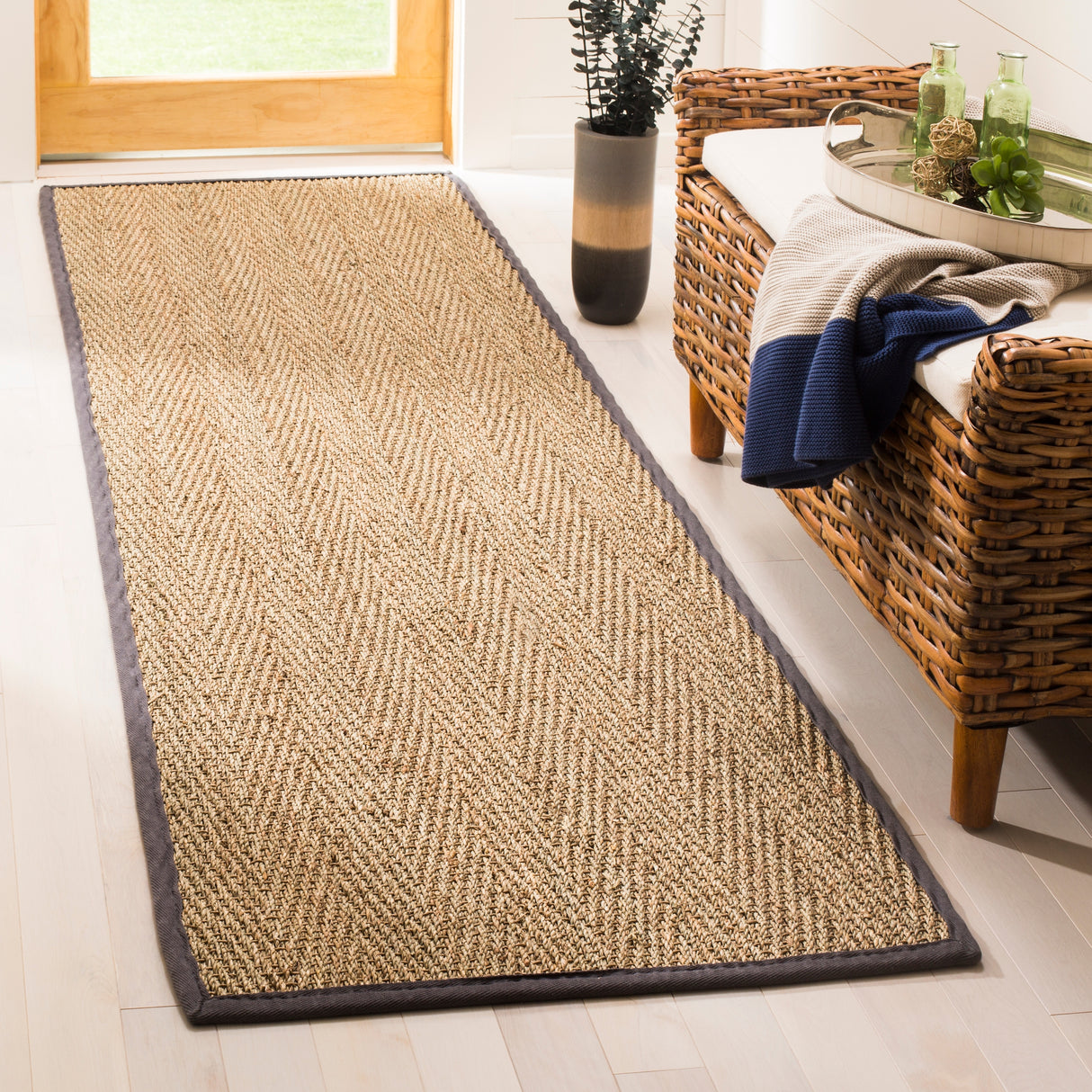 SAFAVIEH Natural Fiber Trilby Herringbone Seagrass Rug