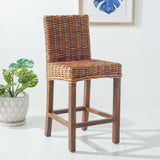 SAFAVIEH Nazmije Rattan 24-inch Counter Stool - 20Wx19Dx37H