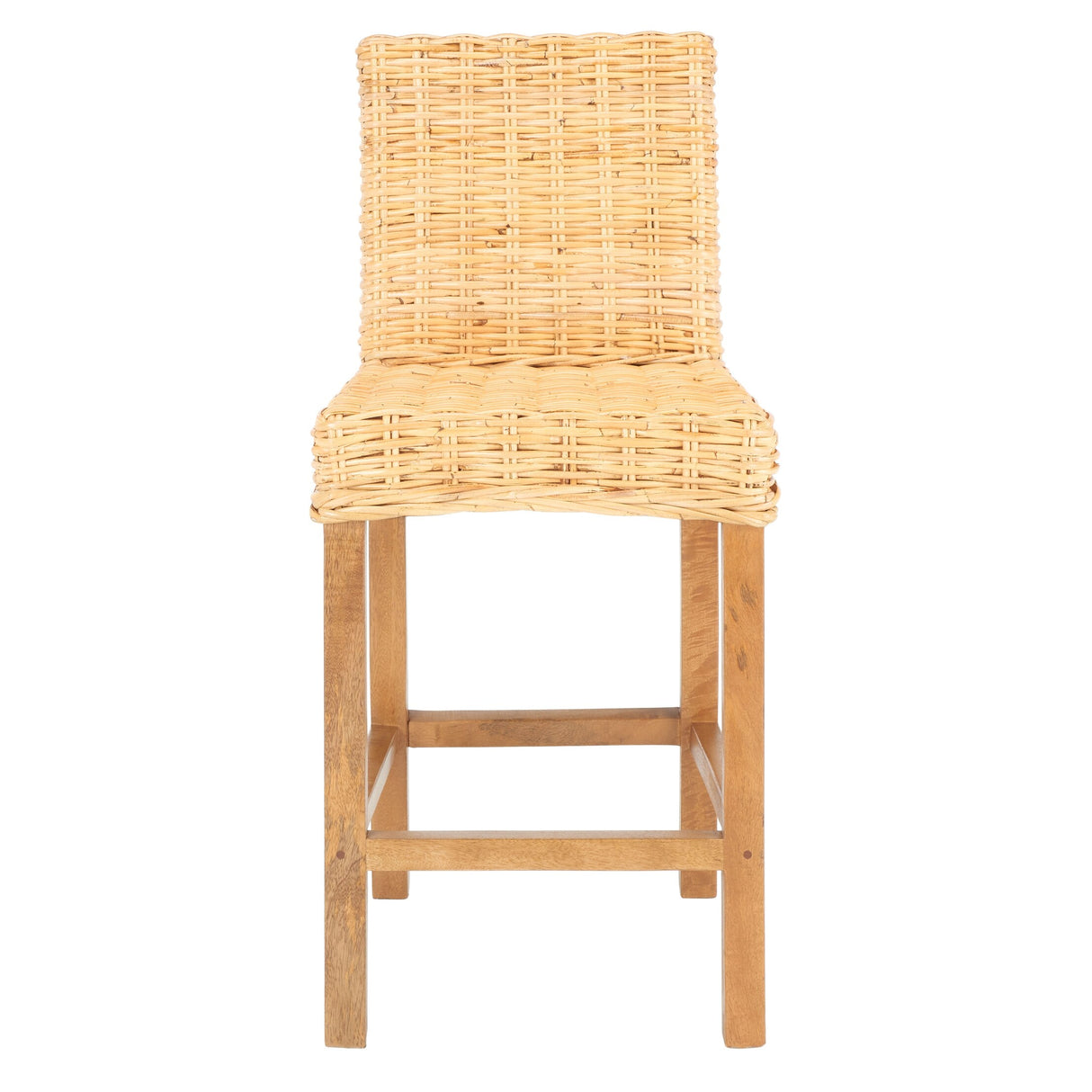 SAFAVIEH Nazmije Rattan 24-inch Counter Stool - 20Wx19Dx37H