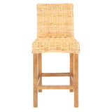 SAFAVIEH Nazmije Rattan 24-inch Counter Stool - 20Wx19Dx37H