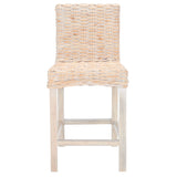 SAFAVIEH Nazmije Rattan 24-inch Counter Stool - 20Wx19Dx37H