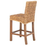 SAFAVIEH Nazmije Rattan 24-inch Counter Stool - 20Wx19Dx37H