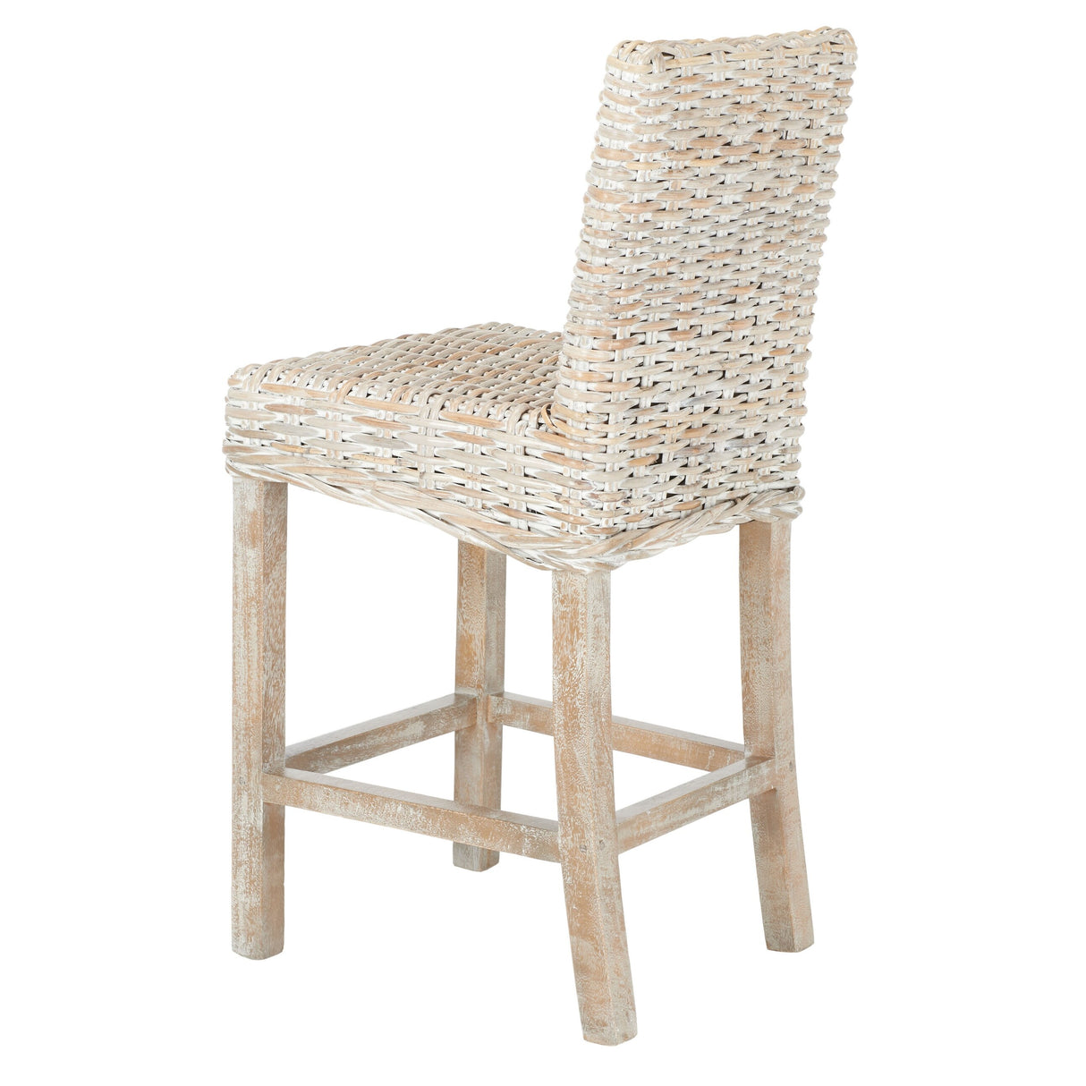 SAFAVIEH Nazmije Rattan 24-inch Counter Stool - 20Wx19Dx37H