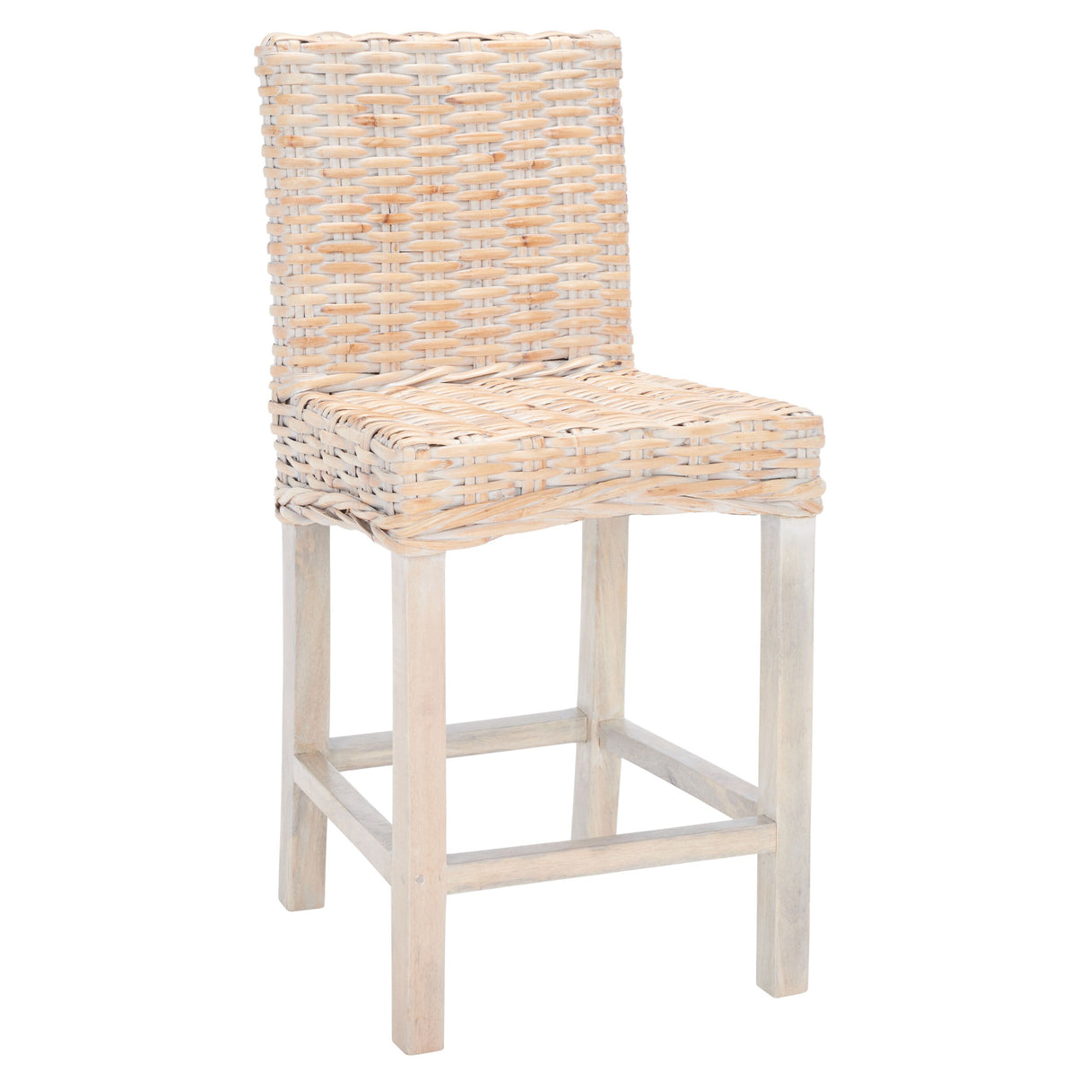 SAFAVIEH Nazmije Rattan 24-inch Counter Stool - 20Wx19Dx37H