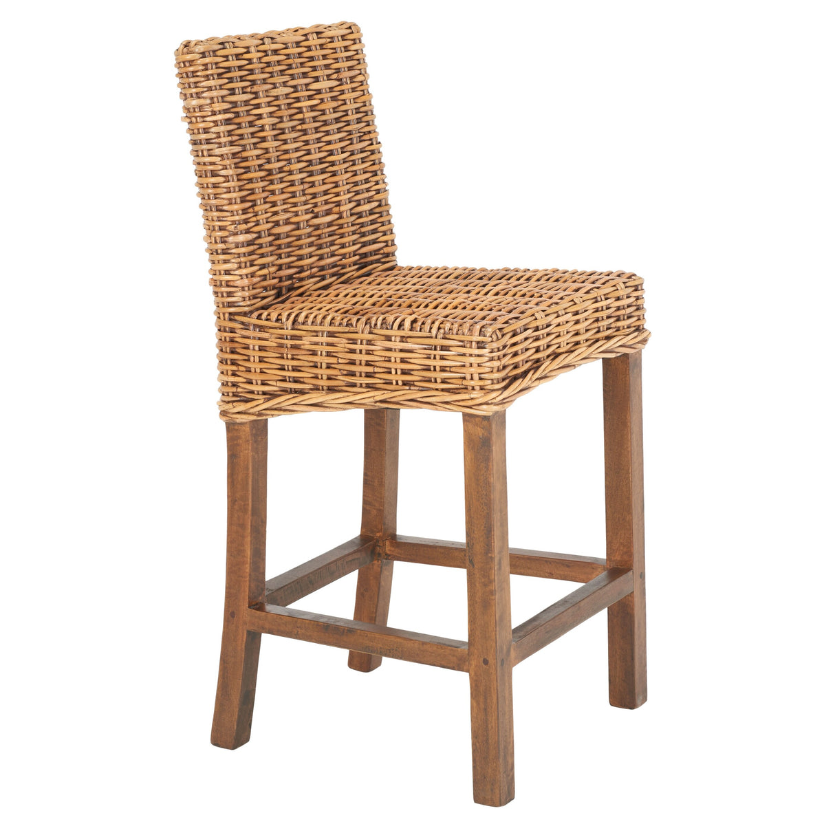 SAFAVIEH Nazmije Rattan 24-inch Counter Stool - 20Wx19Dx37H