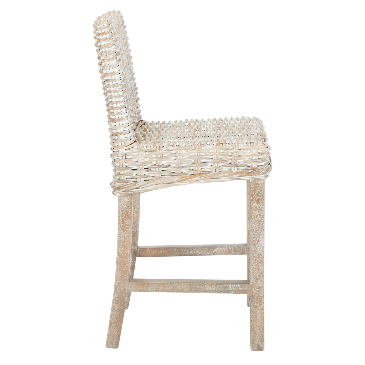 SAFAVIEH Nazmije Rattan 24-inch Counter Stool - 20Wx19Dx37H