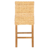 SAFAVIEH Nazmije Rattan 24-inch Counter Stool - 20Wx19Dx37H