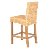 SAFAVIEH Nazmije Rattan 24-inch Counter Stool - 20Wx19Dx37H