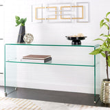 SAFAVIEH Nelie Tempered Glass 1-Shelf Console Table - 53 In. W x 14 In. D x 30 In. H - 53Wx14Dx30H