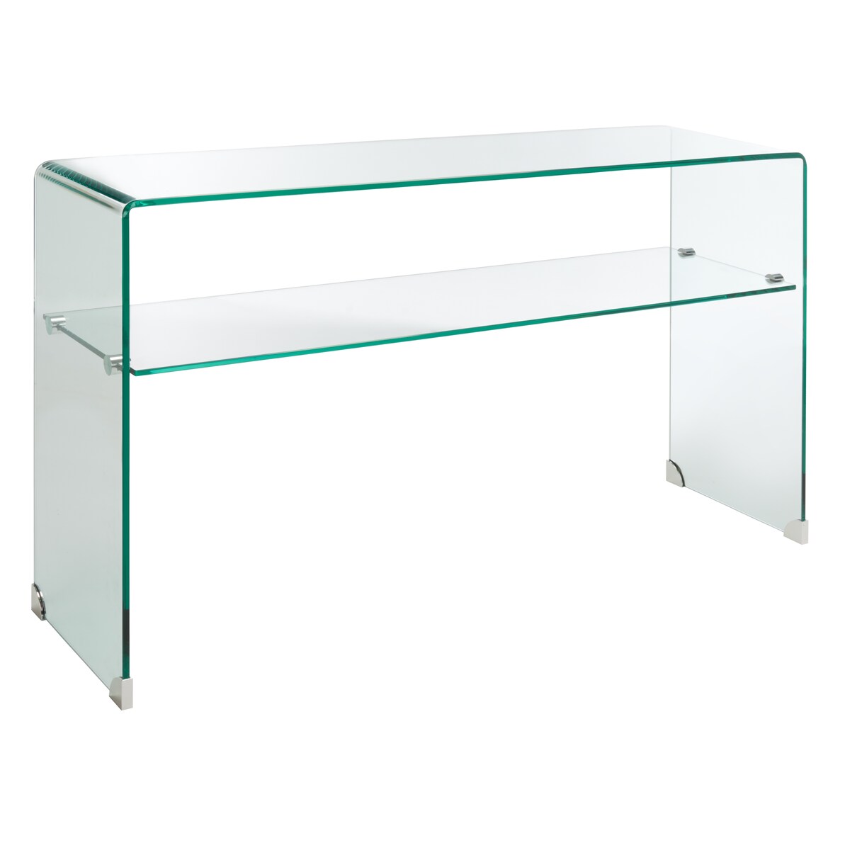 SAFAVIEH Nelie Tempered Glass 1-Shelf Console Table - 53 In. W x 14 In. D x 30 In. H - 53Wx14Dx30H