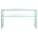 SAFAVIEH Nelie Tempered Glass 1-Shelf Console Table - 53 In. W x 14 In. D x 30 In. H - 53Wx14Dx30H