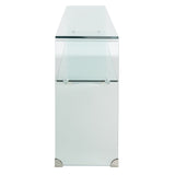 SAFAVIEH Nelie Tempered Glass 1-Shelf Console Table - 53 In. W x 14 In. D x 30 In. H - 53Wx14Dx30H