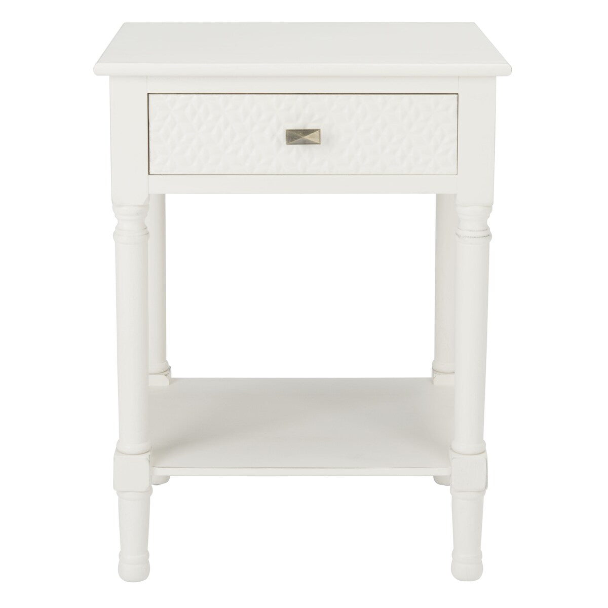 SAFAVIEH Nelja 1-Drawer Bottom Shelf Accent Table - 19" W x 15.8" L x 26" H - 19Wx16Dx26H