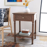 SAFAVIEH Nelja 1-Drawer Bottom Shelf Accent Table - 19" W x 15.8" L x 26" H - 19Wx16Dx26H