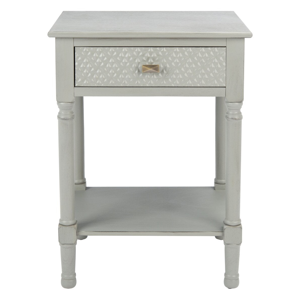 SAFAVIEH Nelja 1-Drawer Bottom Shelf Accent Table - 19" W x 15.8" L x 26" H - 19Wx16Dx26H