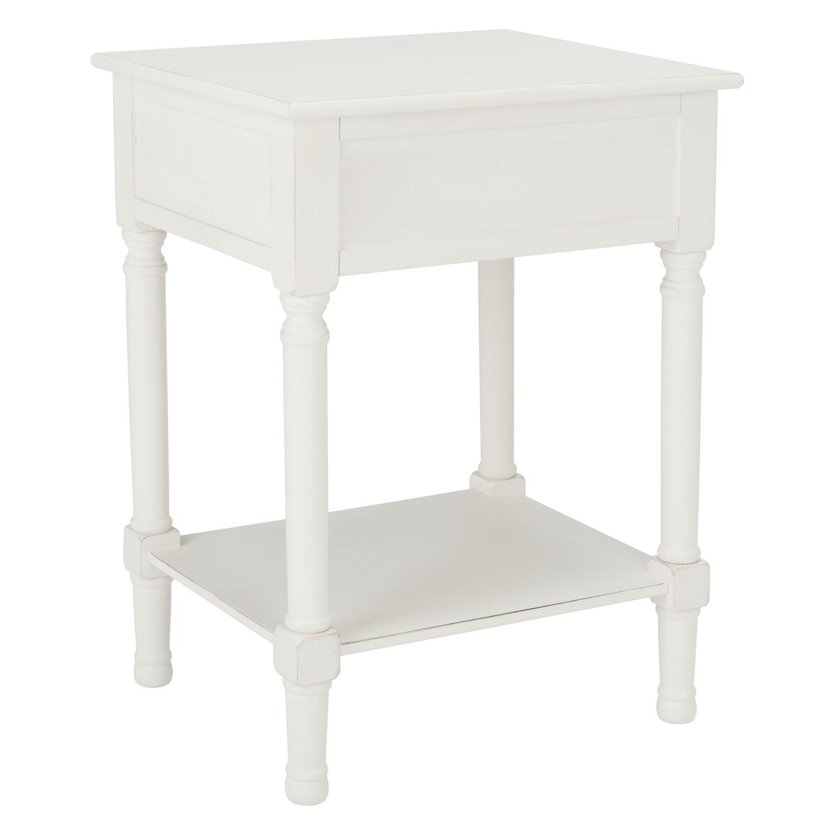 SAFAVIEH Nelja 1-Drawer Bottom Shelf Accent Table - 19" W x 15.8" L x 26" H - 19Wx16Dx26H