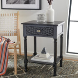 SAFAVIEH Nelja 1-Drawer Bottom Shelf Accent Table - 19" W x 15.8" L x 26" H - 19Wx16Dx26H