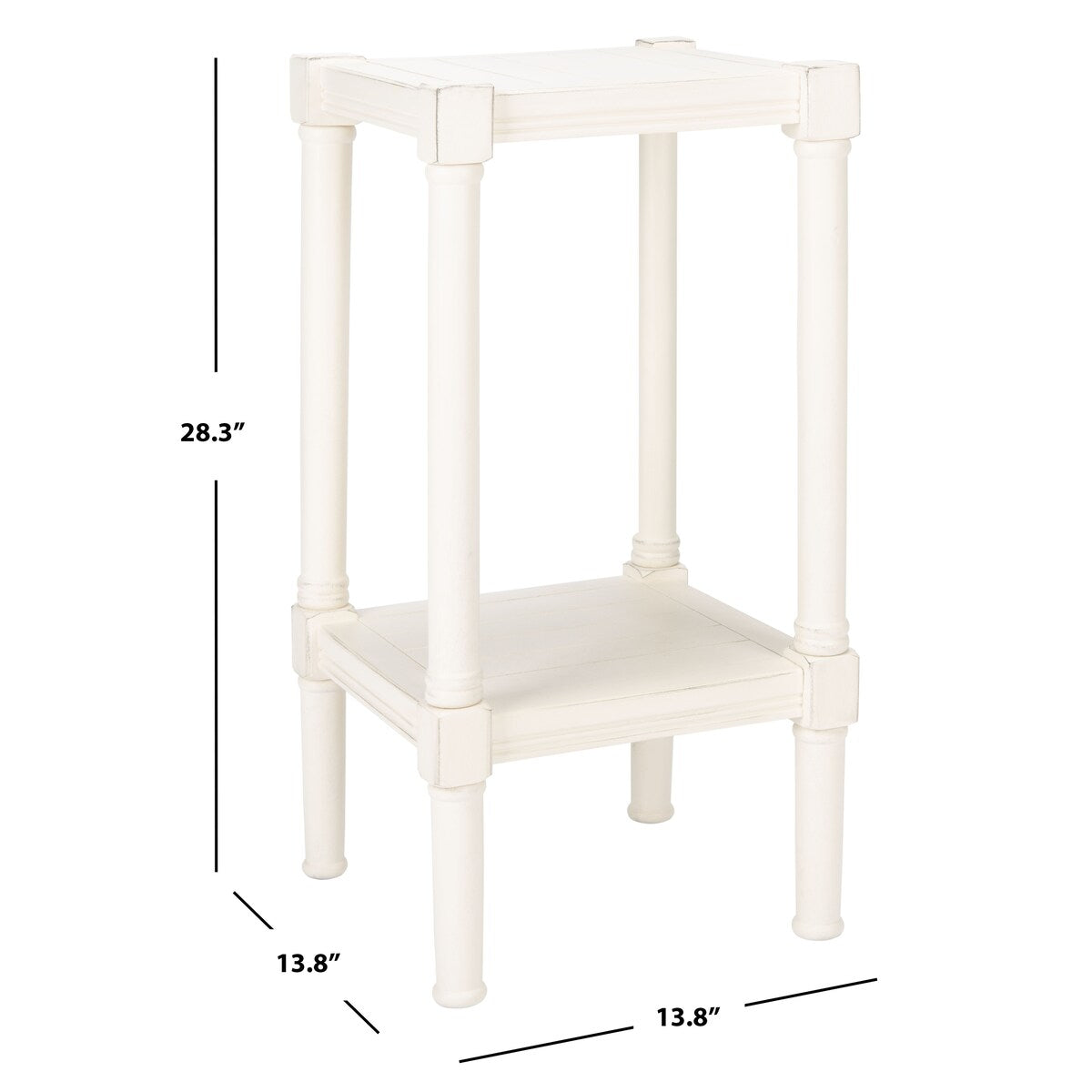 SAFAVIEH Nermira Square Accent Table - 13.8" W x 13.8" L x 28.3" H - 14Wx14Dx28H