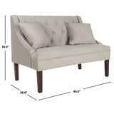 SAFAVIEH Nevjanka Modern Loveseat Settee - 49" x 28" x 36" - 49Wx28Dx36H