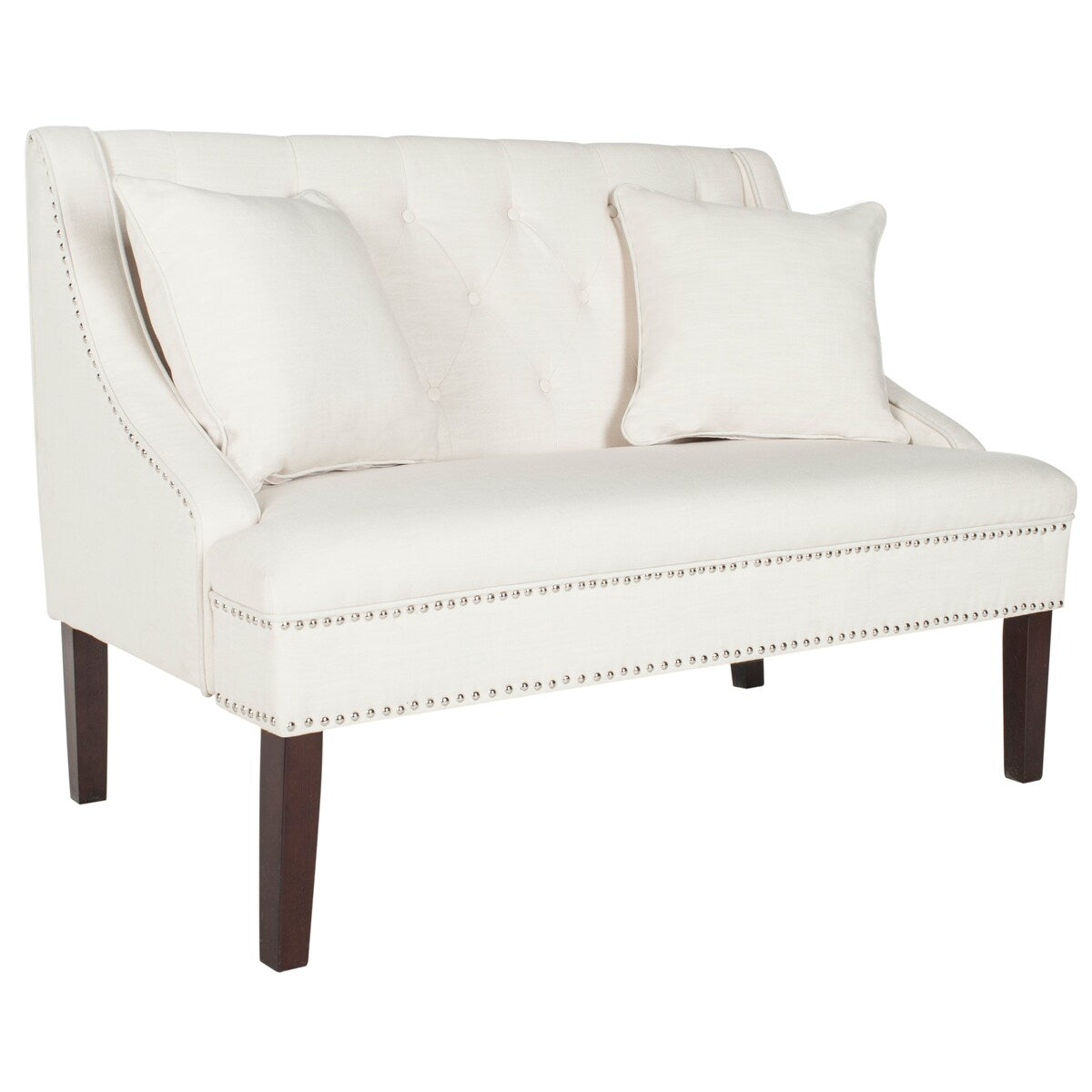 SAFAVIEH Nevjanka Modern Loveseat Settee - 49" x 28" x 36" - 49Wx28Dx36H