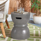 SAFAVIEH Nidhi Concrete Indoor/ Outdoor Accent Table - 13.7" x 13.7" x 17.7" - 14Wx14Dx18H