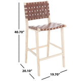 SAFAVIEH Nileema 27-inch Woven Counter Stool - 19.7" x 20.1" x 40.7" - 20Wx20Dx41H