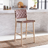 SAFAVIEH Nileema 27-inch Woven Counter Stool - 19.7" x 20.1" x 40.7" - 20Wx20Dx41H