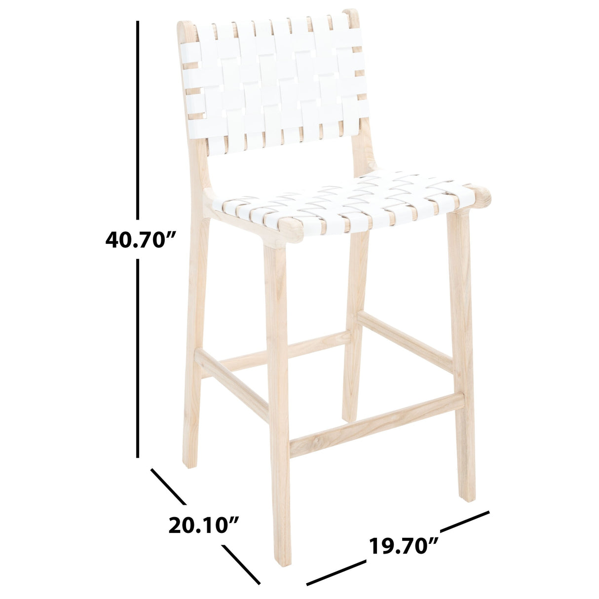 SAFAVIEH Nileema 27-inch Woven Counter Stool - 19.7" x 20.1" x 40.7" - 20Wx20Dx41H