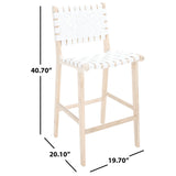 SAFAVIEH Nileema 27-inch Woven Counter Stool - 19.7" x 20.1" x 40.7" - 20Wx20Dx41H