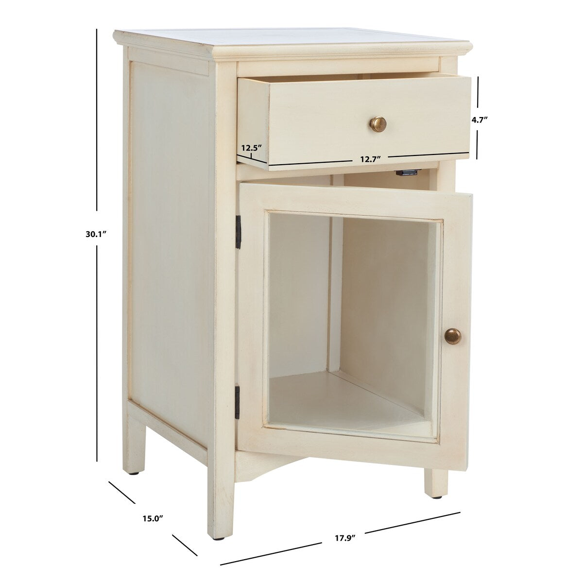 SAFAVIEH Nonie End Table - 17.9" x 15" x 30.1" - 18Wx15Dx30H