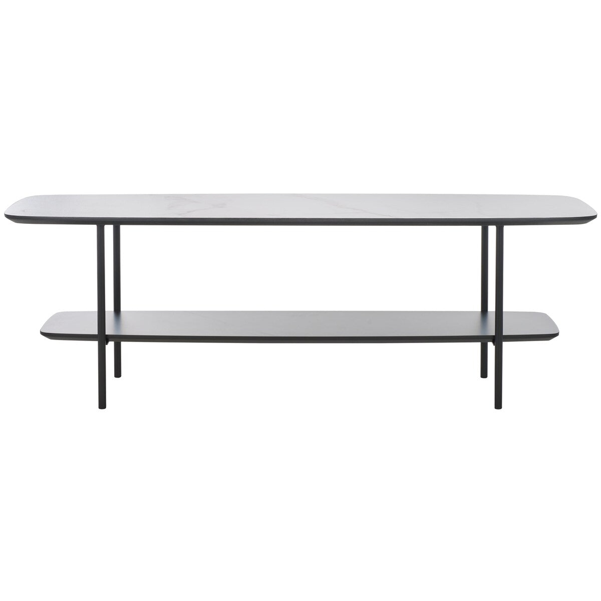 SAFAVIEH Norika Coffee Table with Lower Shelf - 47.3 In. W x 15.8 In. D x 15.8 In. H - 47Wx16Dx16H