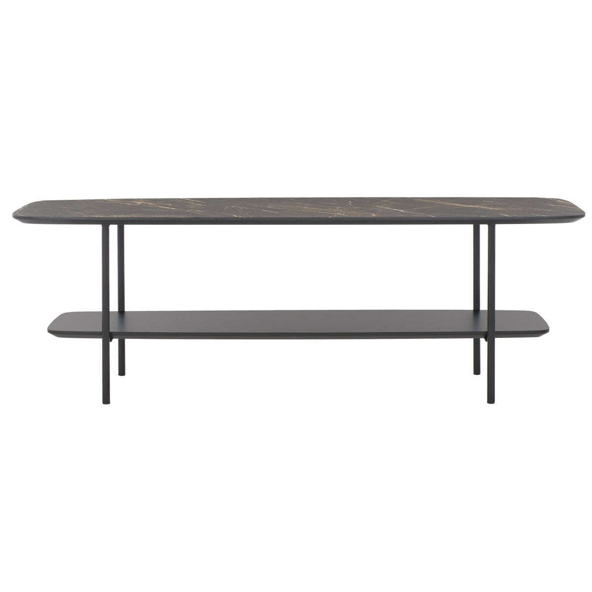 SAFAVIEH Norika Coffee Table with Lower Shelf - 47.3 In. W x 15.8 In. D x 15.8 In. H - 47Wx16Dx16H