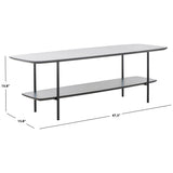 SAFAVIEH Norika Coffee Table with Lower Shelf - 47.3 In. W x 15.8 In. D x 15.8 In. H - 47Wx16Dx16H