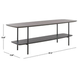 SAFAVIEH Norika Coffee Table with Lower Shelf - 47.3 In. W x 15.8 In. D x 15.8 In. H - 47Wx16Dx16H