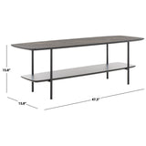 SAFAVIEH Norika Coffee Table with Lower Shelf - 47.3 In. W x 15.8 In. D x 15.8 In. H - 47Wx16Dx16H