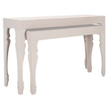 SAFAVIEH Norita White Lacquer Nesting Table - 51" x 13.3" x 31.5" - 51Wx13Dx32H