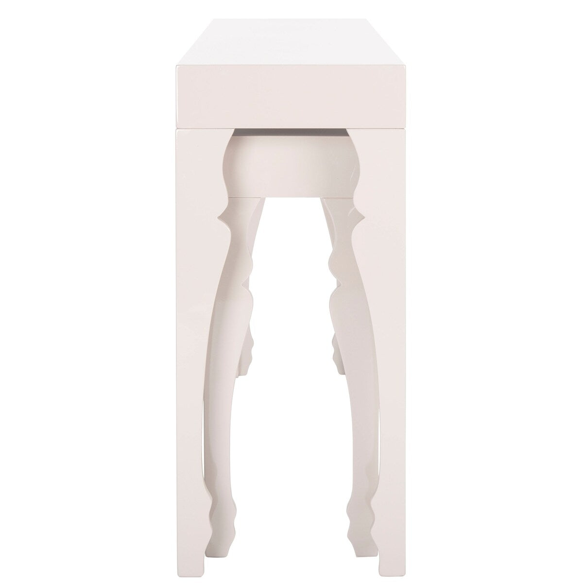 SAFAVIEH Norita White Lacquer Nesting Table - 51" x 13.3" x 31.5" - 51Wx13Dx32H